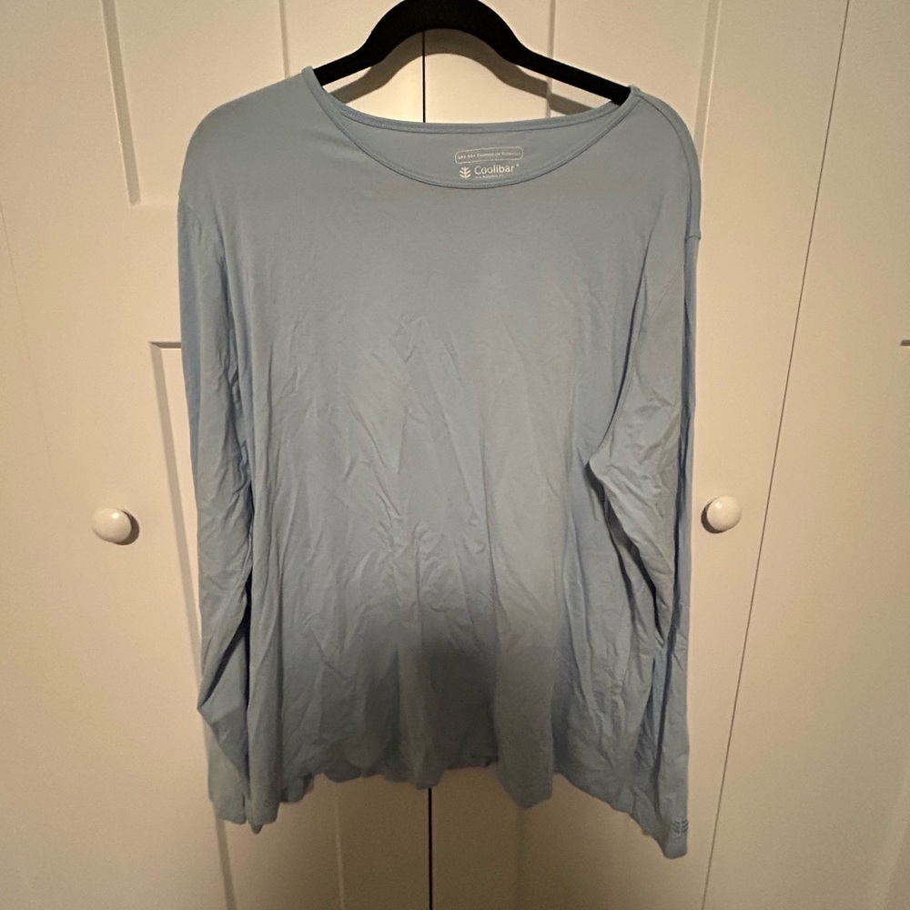 Coolibar XXL Light Blue Long Sleeve Shirt